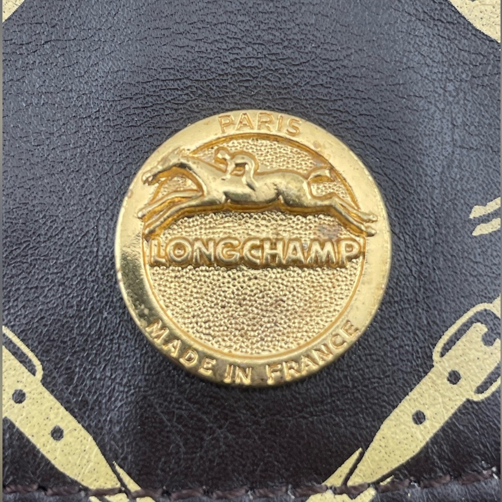 Vintage Longchamp Paris Monogram Clutch | Made in France | Rare Equestrian - Picture 3 of 11